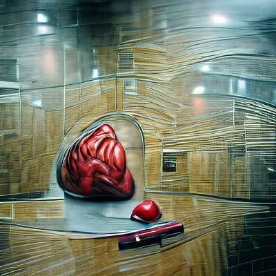 Surreal Brain Eating a Heart