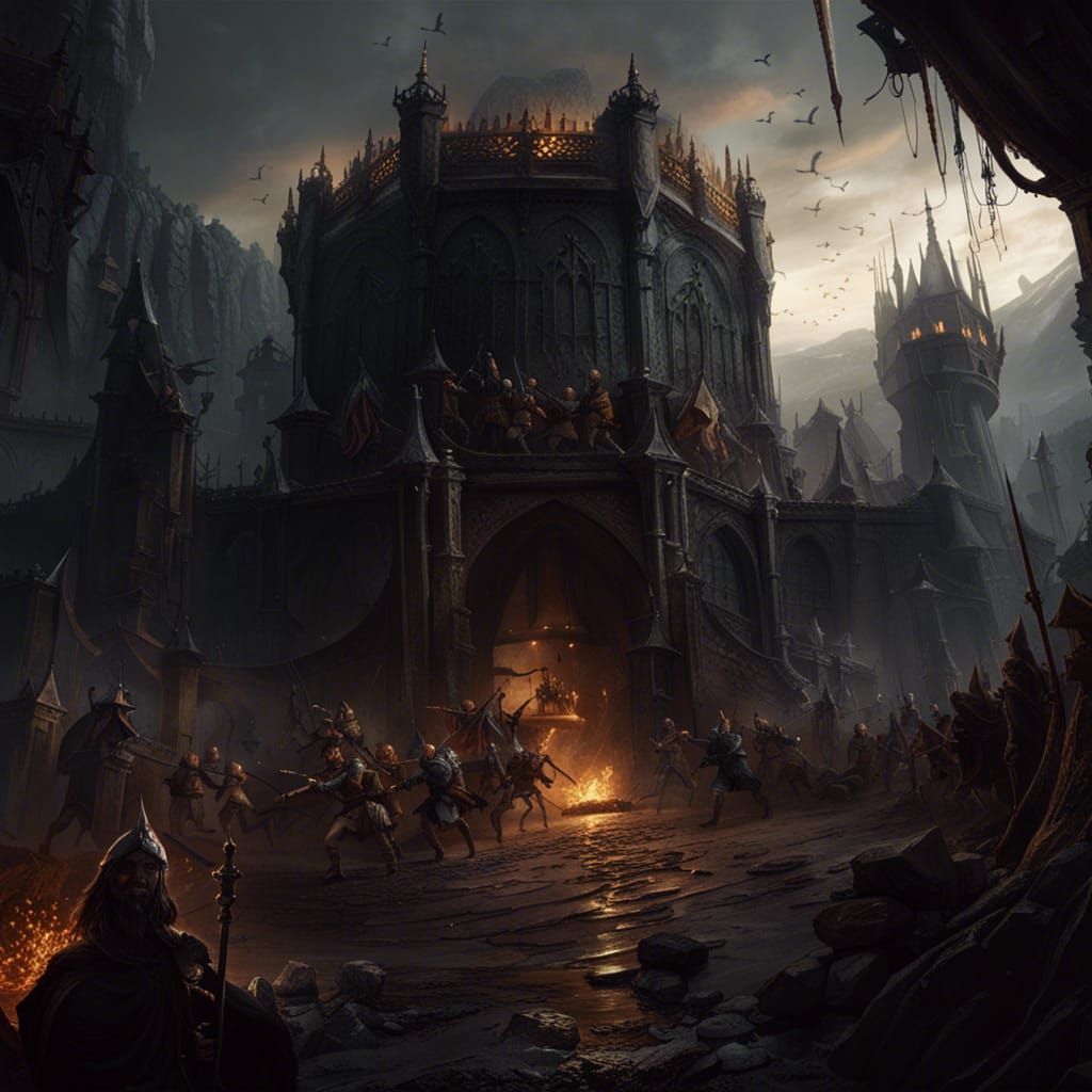 The Battle of the Black Gate: Dark Fantasy Art