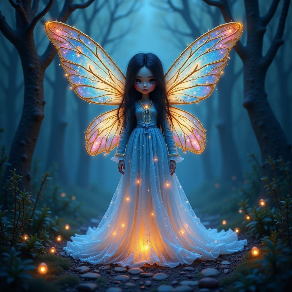 Bioluminescent Fairy in Hygge Forest