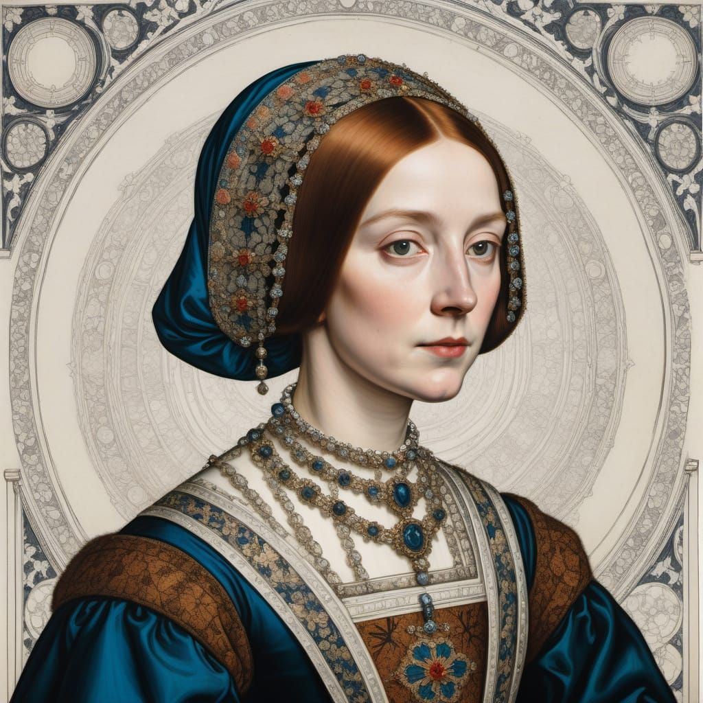 Renaissance Queen Portrait in Northern Renaissance Style