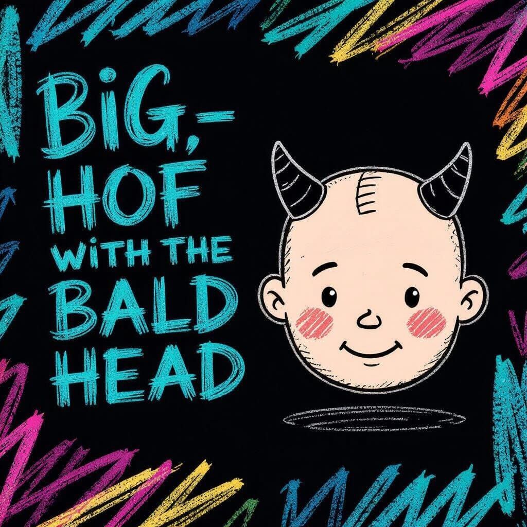 Funny Bald Head With Horns Twitch Background in 2nd Grade St...