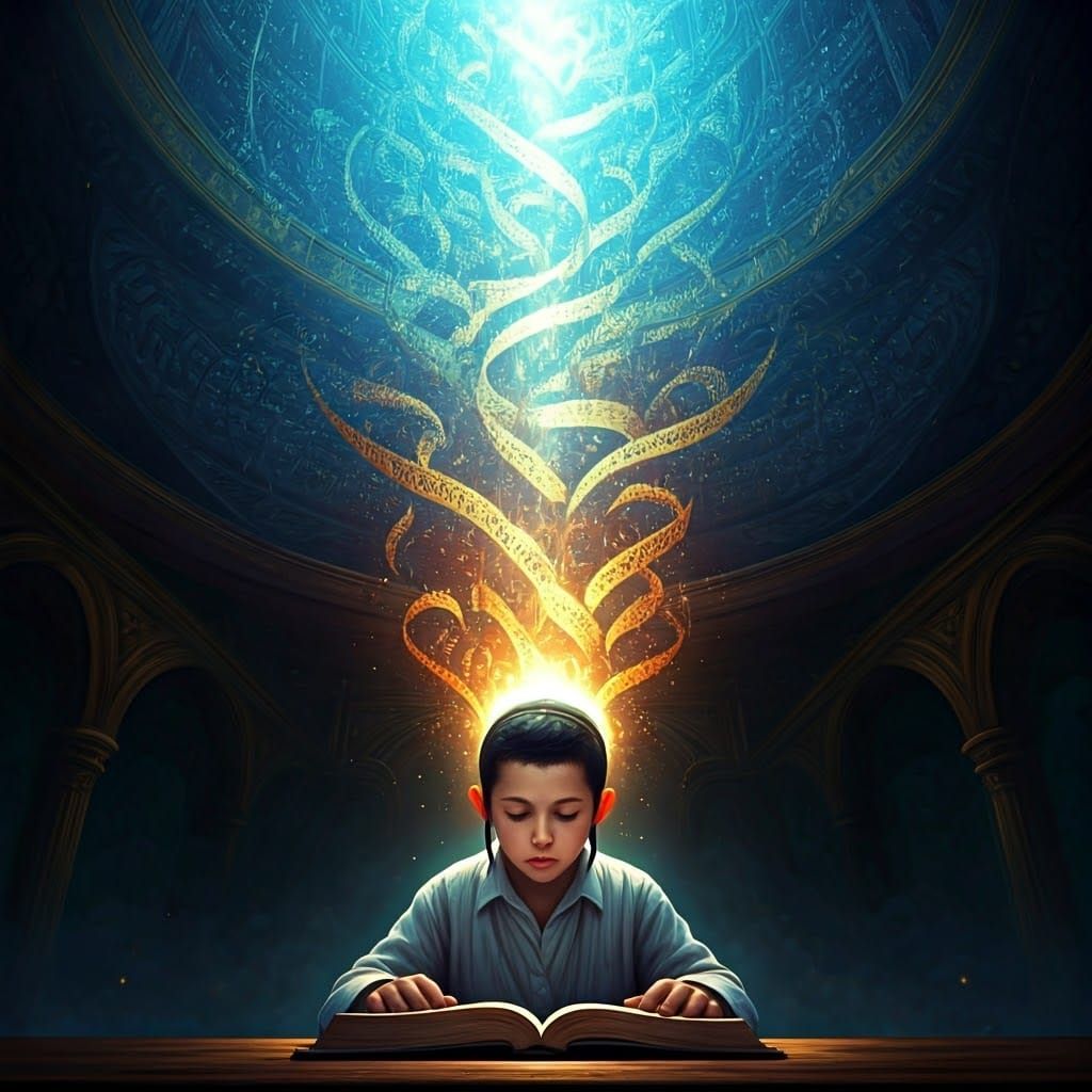 Ethereal Letters Suspending Earth: A Digital Painting