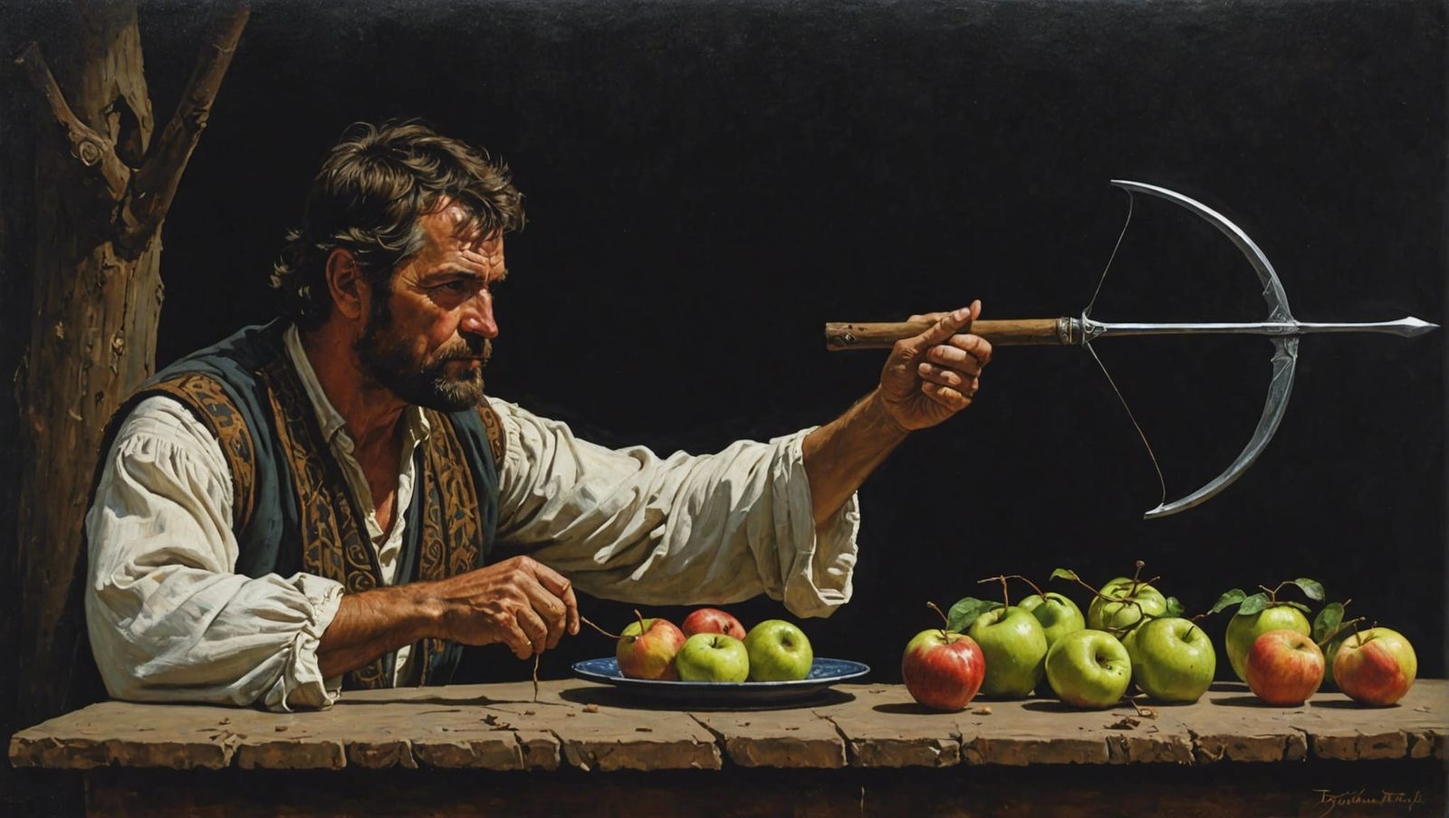 William Tell's Arrow: Oil Painting of a Legend