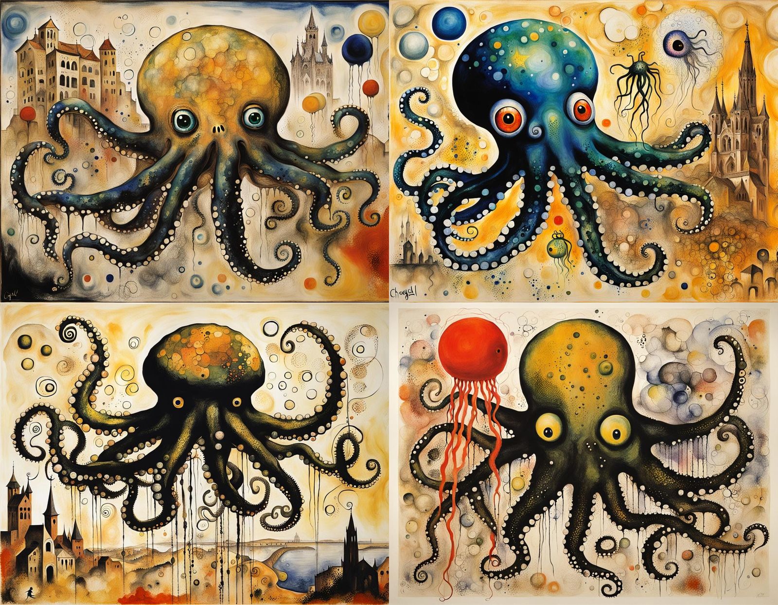 Surreal Hybrid Creature Inspired by Abstract Art