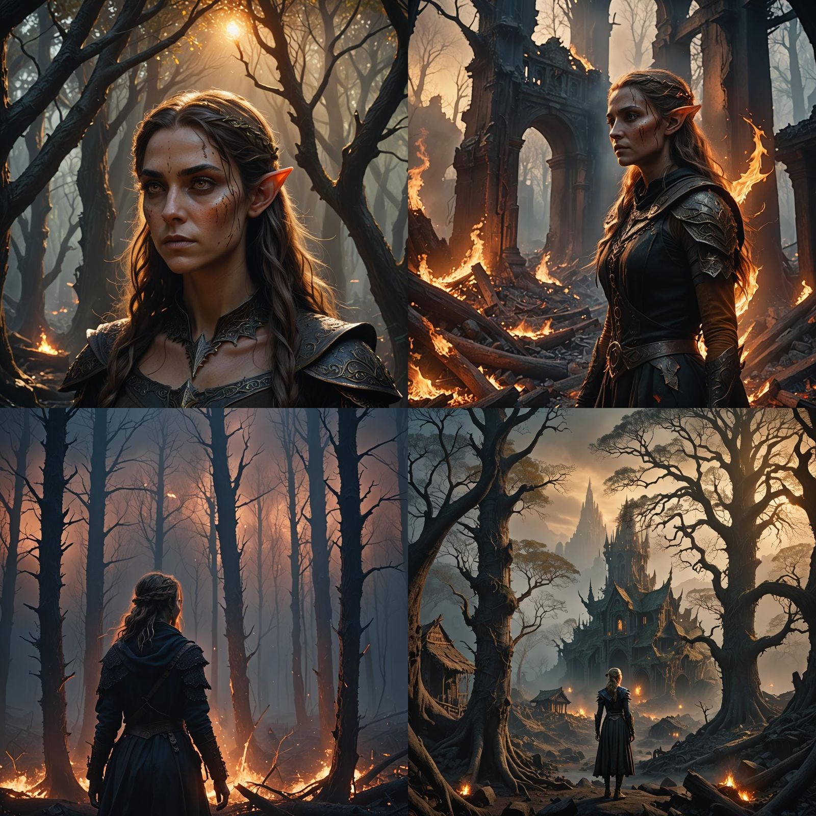 Epic Tribe Tragedy in the Underdark: Digital Matte Painting