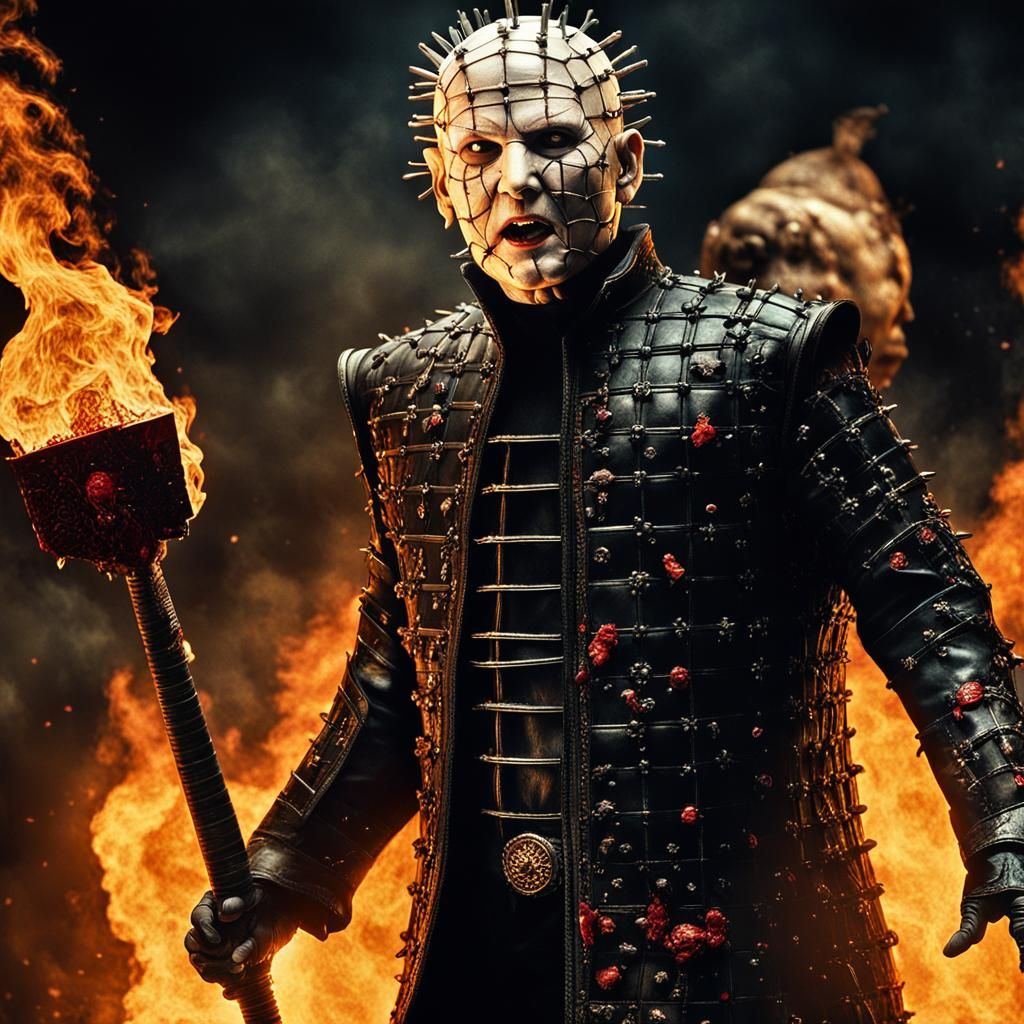Pinhead Chases Trump in Hellraiser Movie Scene
