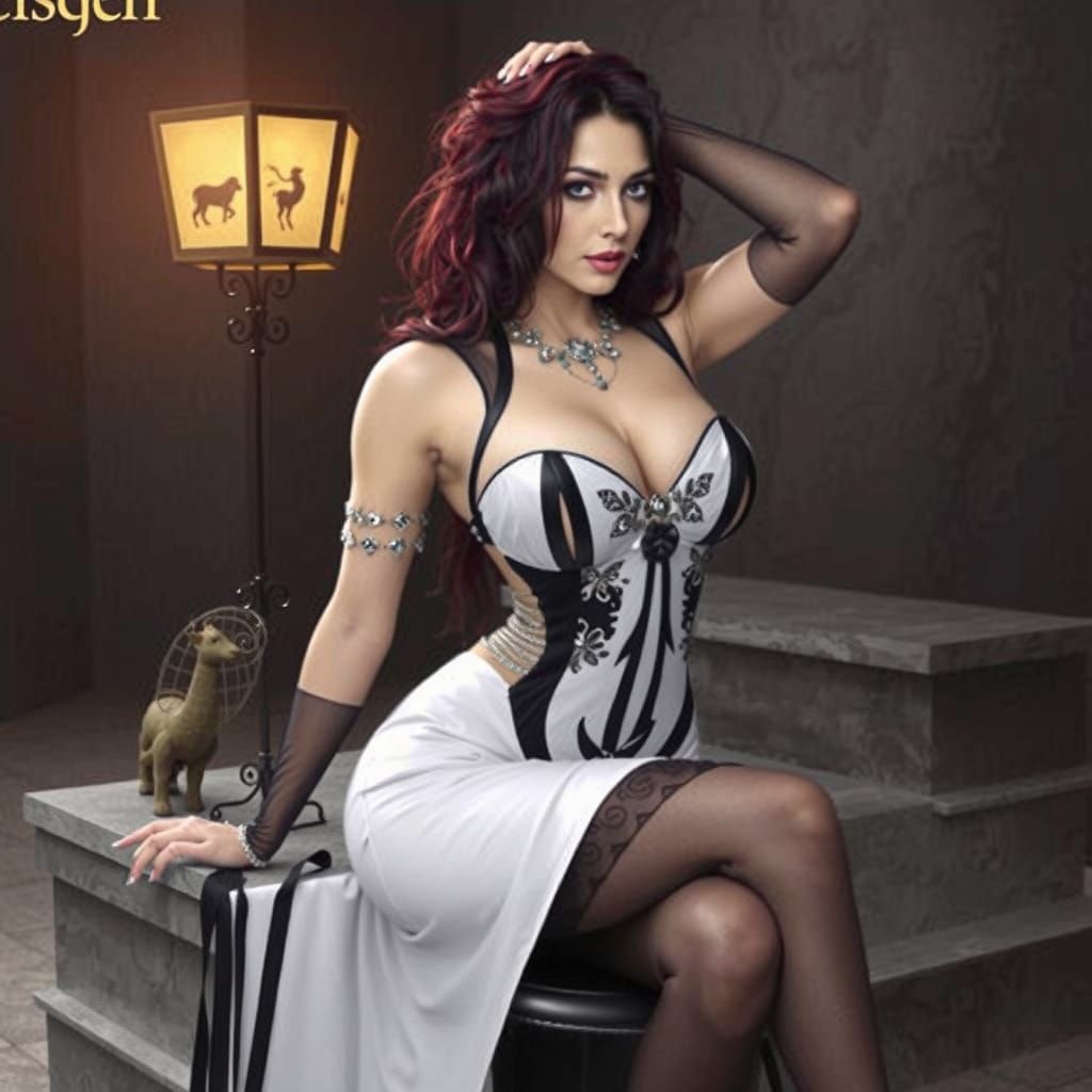 Elegant Woman in Monochrome