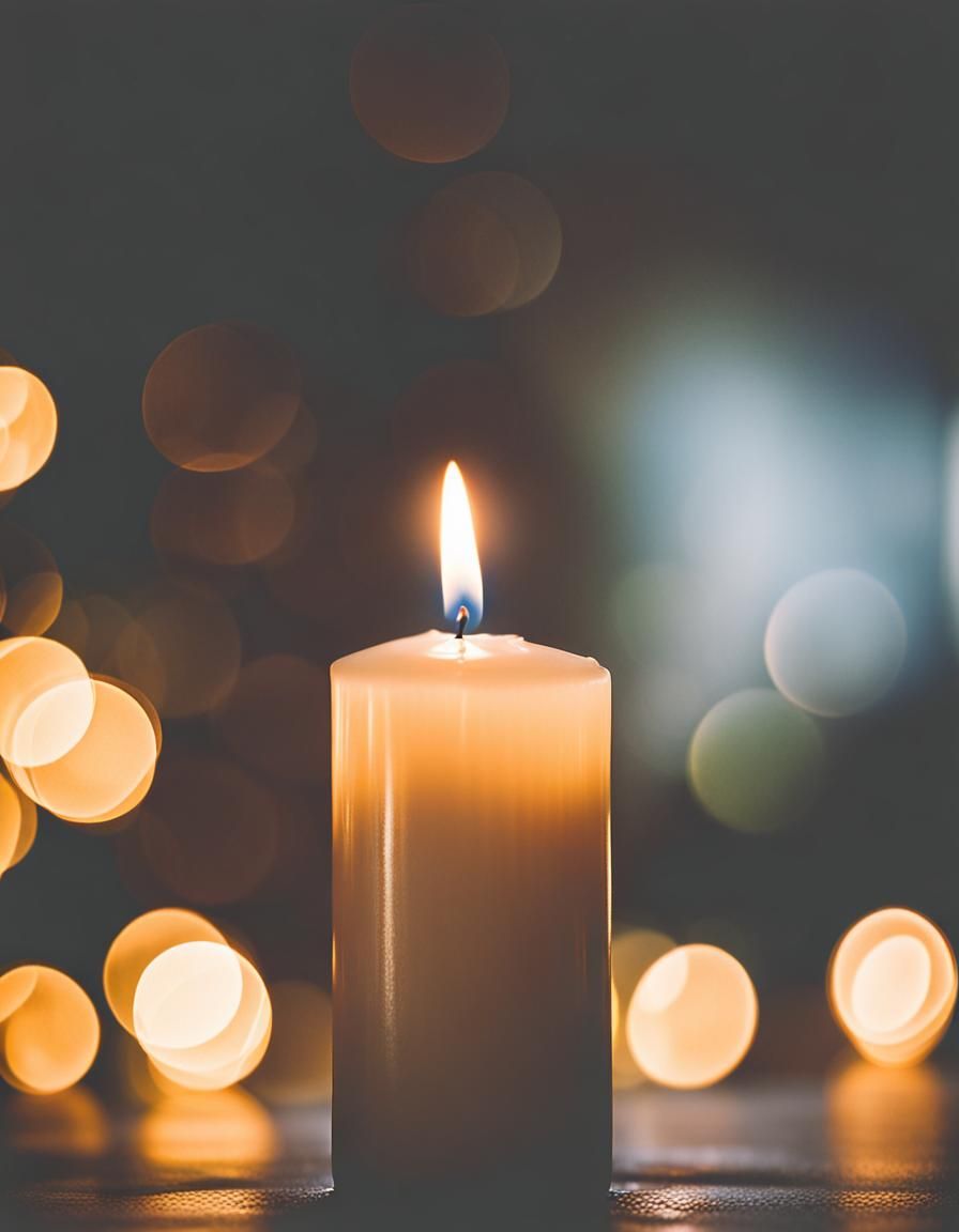Christmas Candle in Professional Photography Style