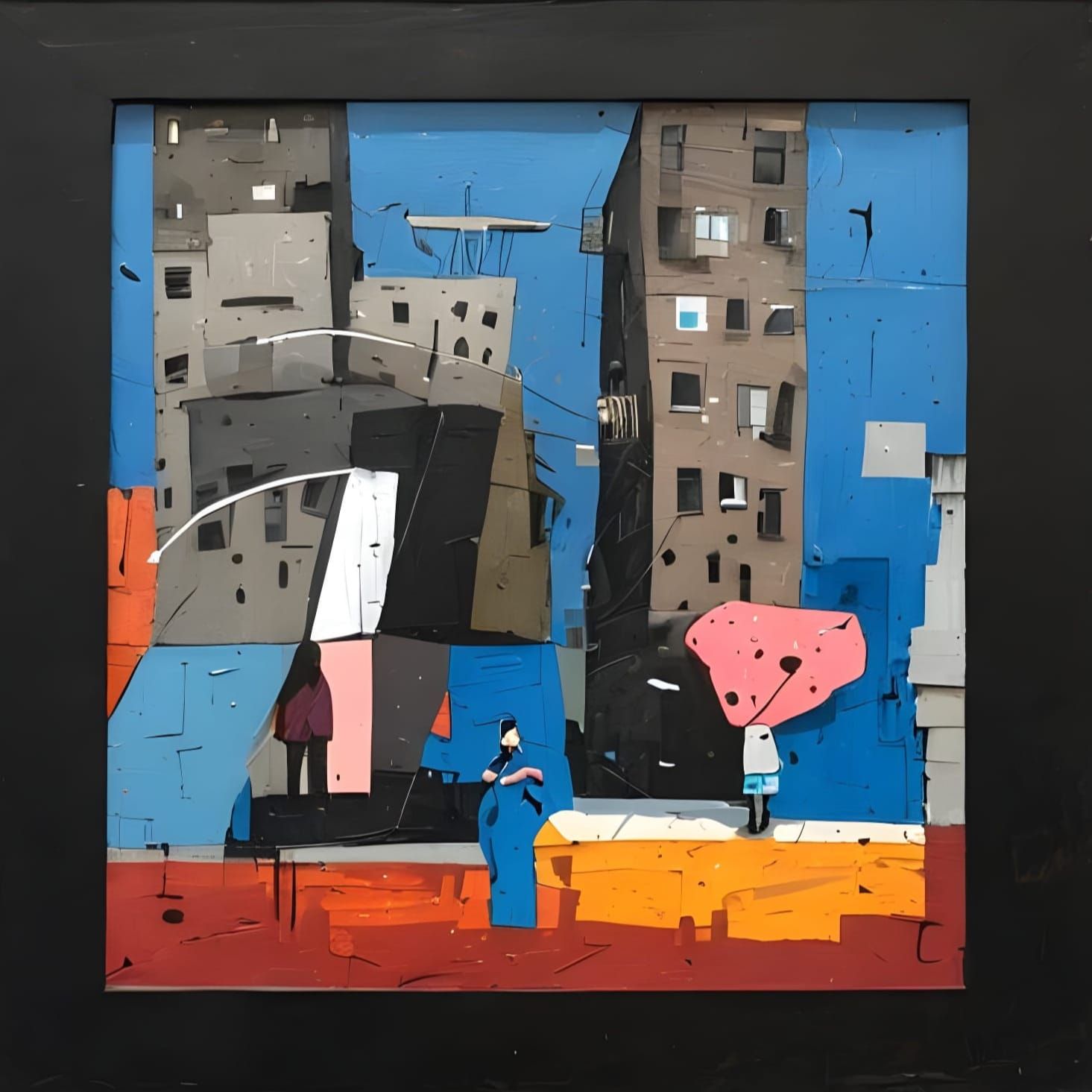 Expressive Urban Cityscape in Benoit Guillaume Style