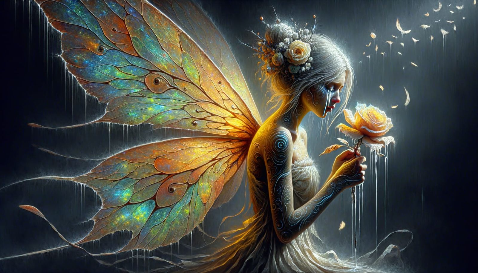Ethereal Fairy in Romantic Digital Oil Painting