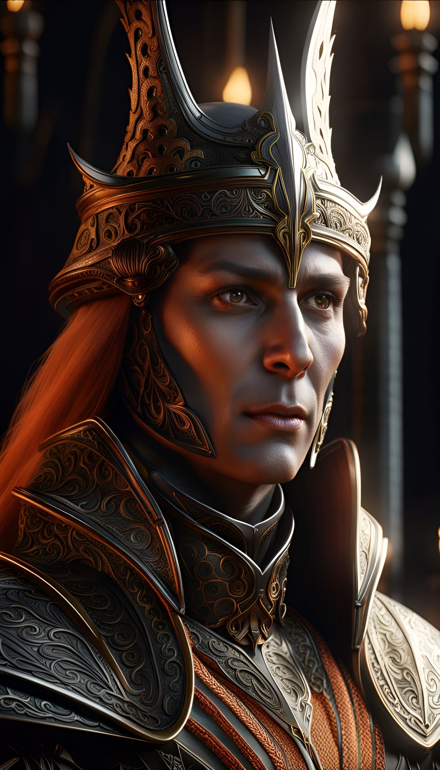 Hyperrealistic Portrait of Sauron's True Face