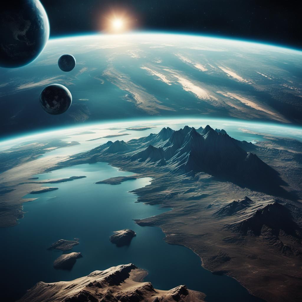 Cinematic Film Still of Planet Earth