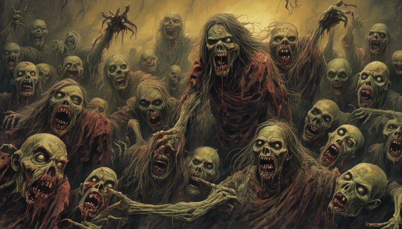 Psychedelic Horror: Undead Zombie Horde