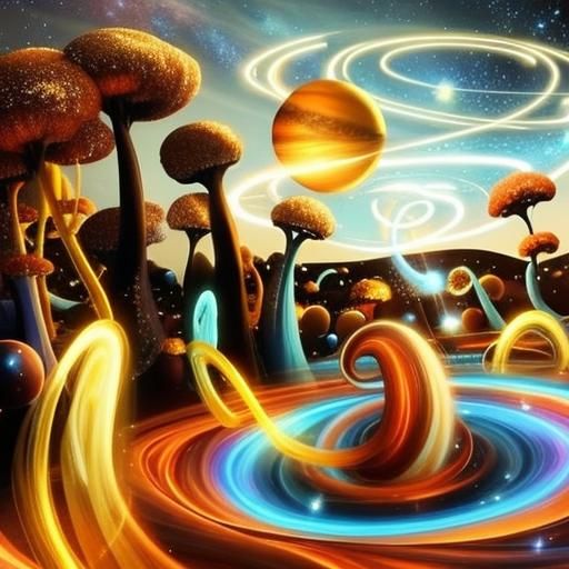 Swirling Galaxies with Planetary Systems and Stars