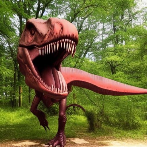 T-Rex Dinosaur in 90s CGI Style