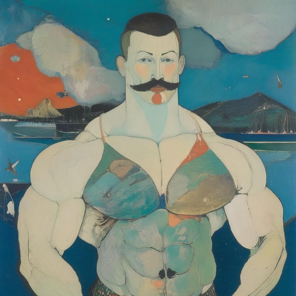 Portrait of a Muscular Man