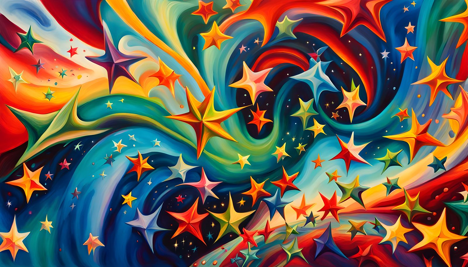 Iridescent Stars in Swirling Magnetic Wave Energy