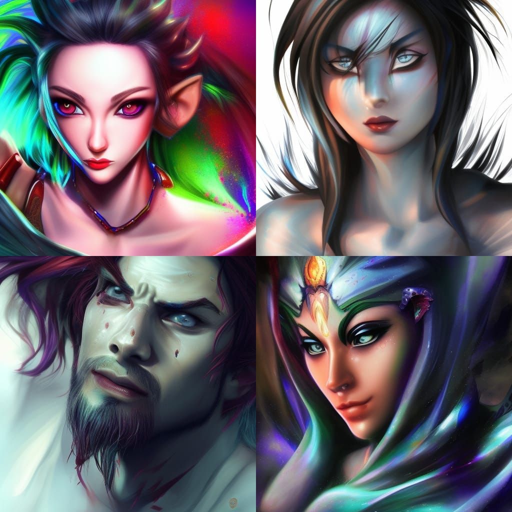 Hyperrealistic Jinn in Splash Art Style