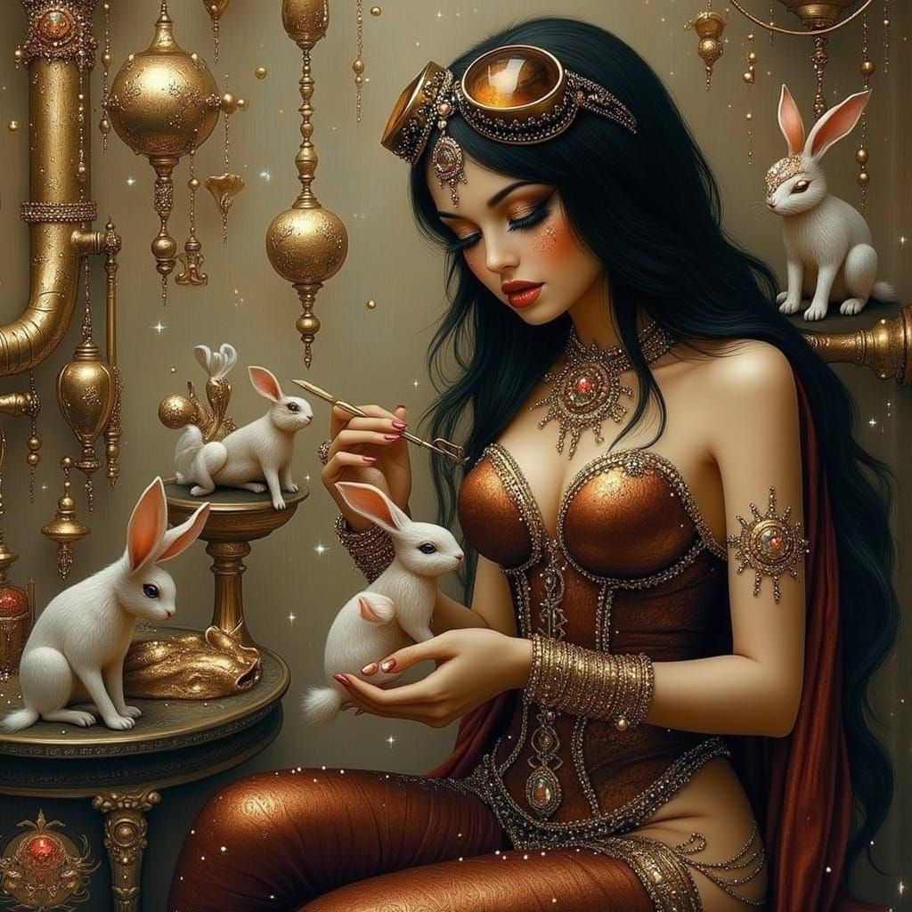 Steampunk Tinkerer Crafts Clockwork Bunny