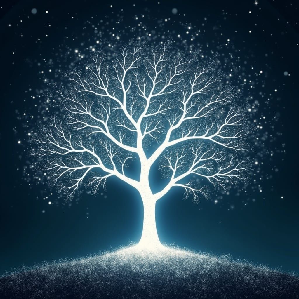 Glowing Tree of Life in Ethereal Style
