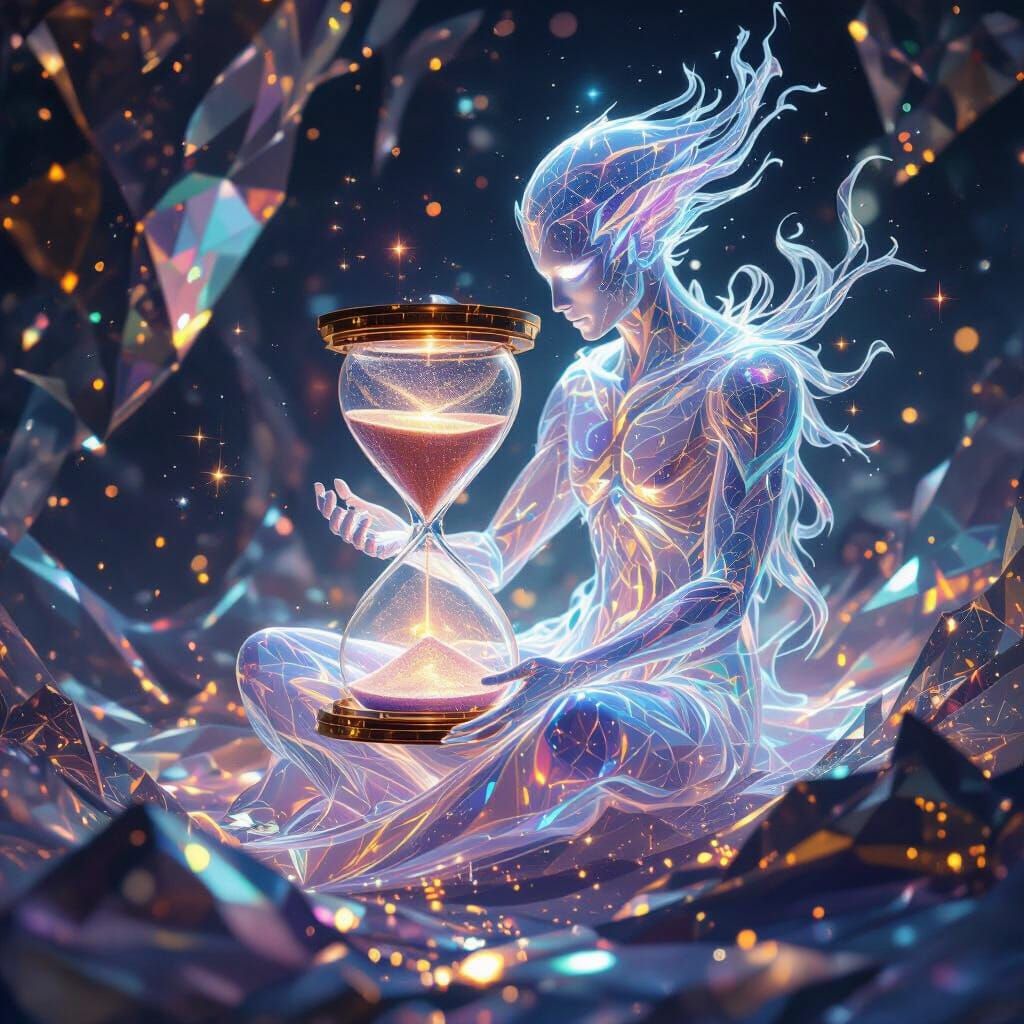 Ethereal Air Elemental With Starlight Hourglass