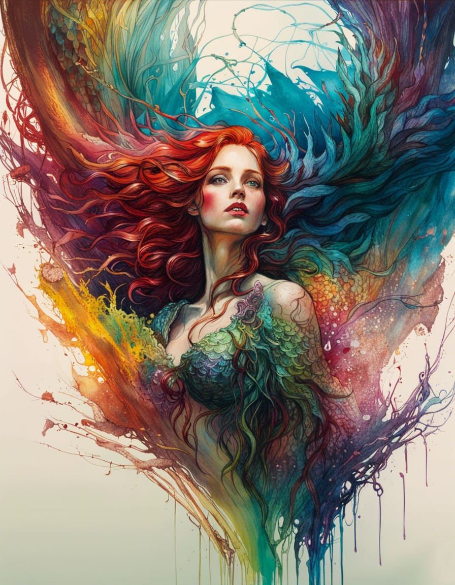 Redhead mermaid