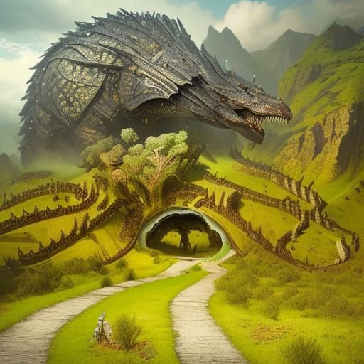 Photorealistic 3D Cinematic Maximalist Fantasy Scene