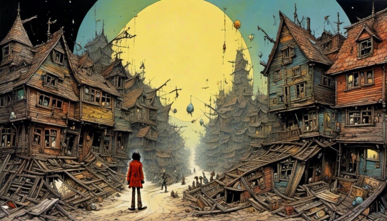 Triumphant Warrior Ascends in 1970s Style