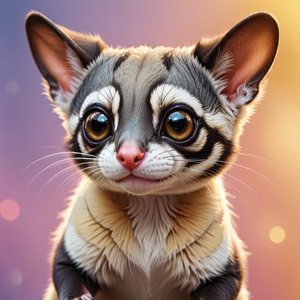 Adorable Sugar Glider Concept Art in 4K