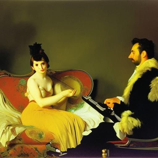 Moonlit Reverie: Impressionistic Night Scene