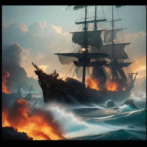 Epic Ancient Roman and Punic Warships Engage in Turbulent Se...