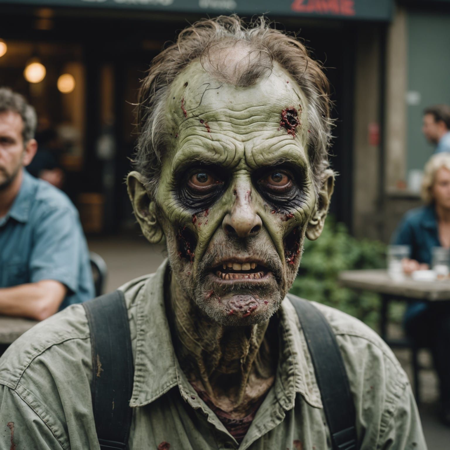 Zombie Caught in Mundane Moment