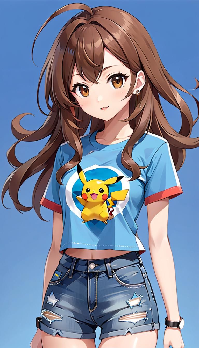 Anime Pokémon Card Featuring Fashion-Forward K-Pop Idol