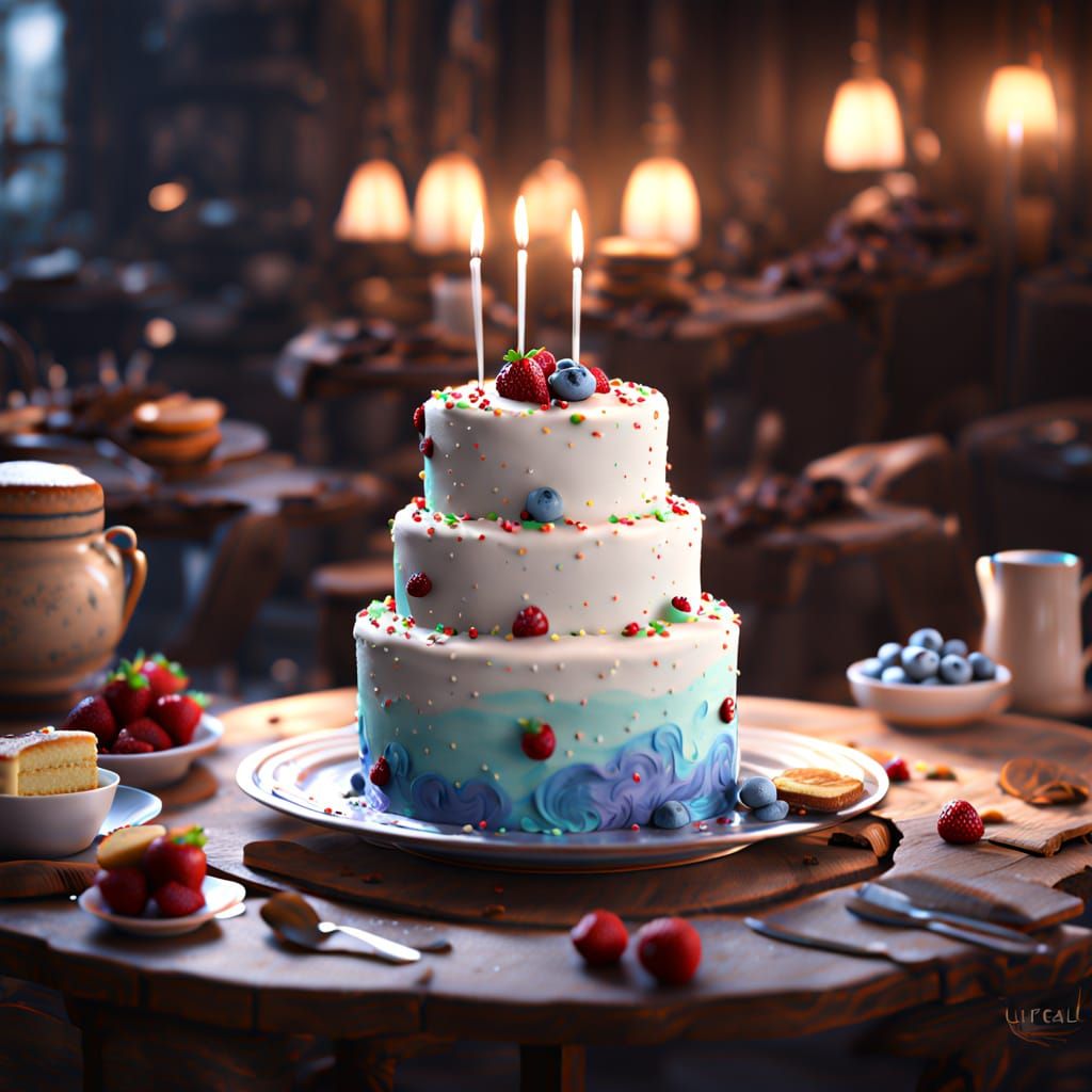 Delicious White Cake: Fantasy Concept Art