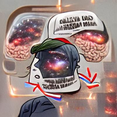 AI Generated Galaxy Brain Concept Art