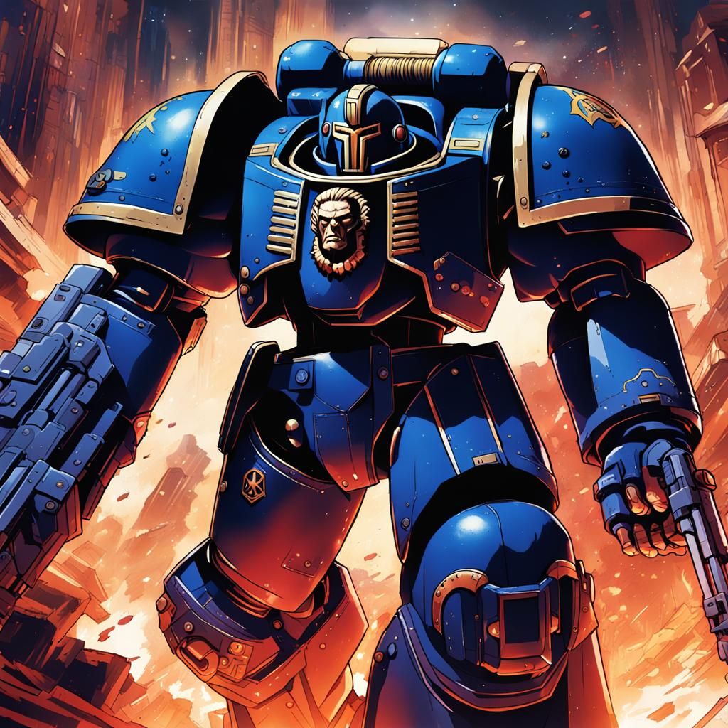 Astartes Anime Manga Scan in Studio Trigger Style