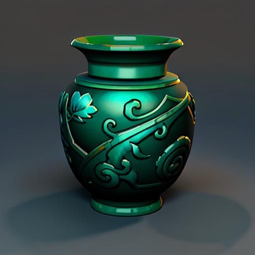 Jade Faience Digital Illustration in Unity 3D