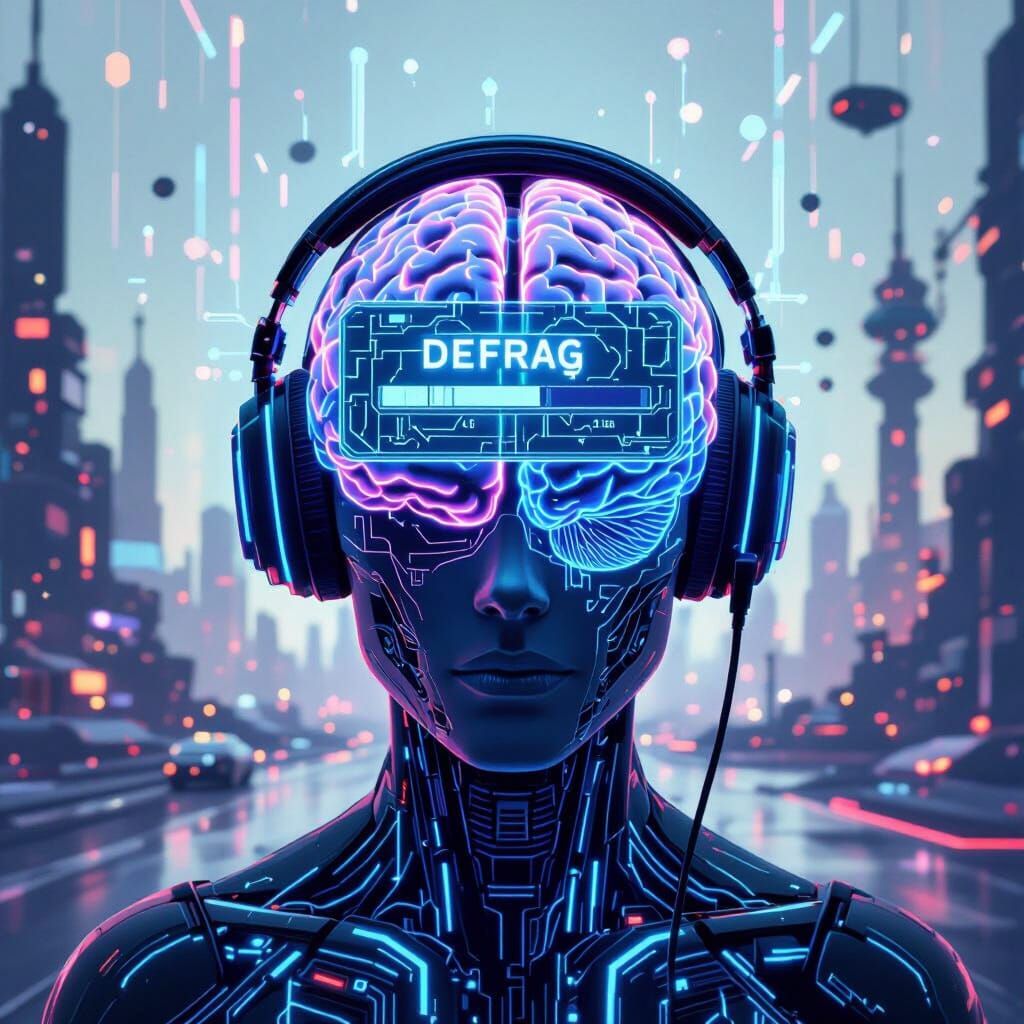 Futuristic Brain Defrag with Holographic Display