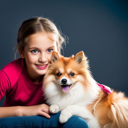 Cuttie Zwergspitz and her Human