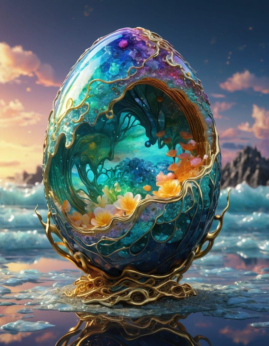 Ethereal Dragon Egg Blooms with Summer Paradise