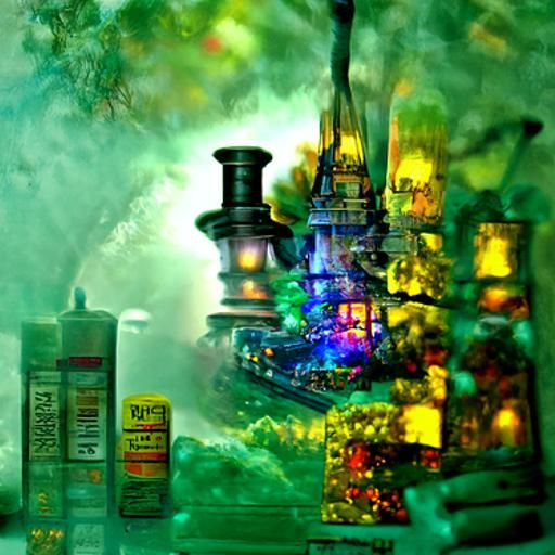 Radioactive Puzzle Piece in Ethereal Luminism