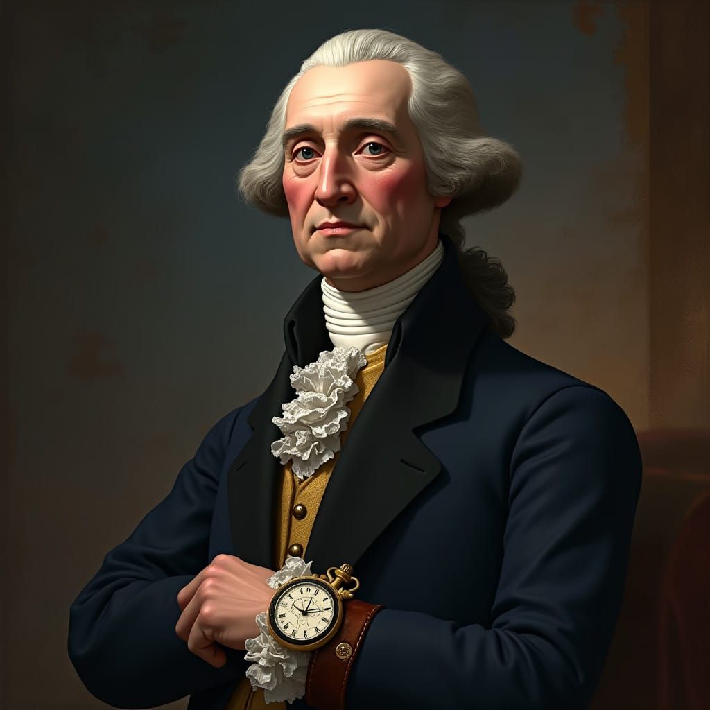 President George Washington in 18th-Century Fantasy Art Styl...