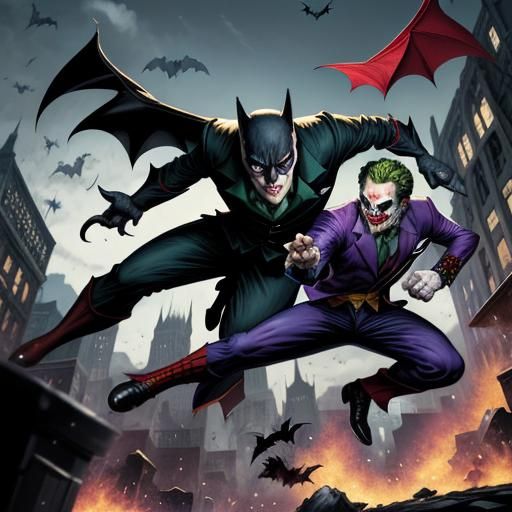 Batman vs Joker: Comic Book Art Fight