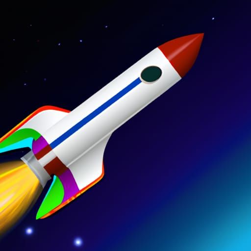 Toy Rocket Soars Through Space