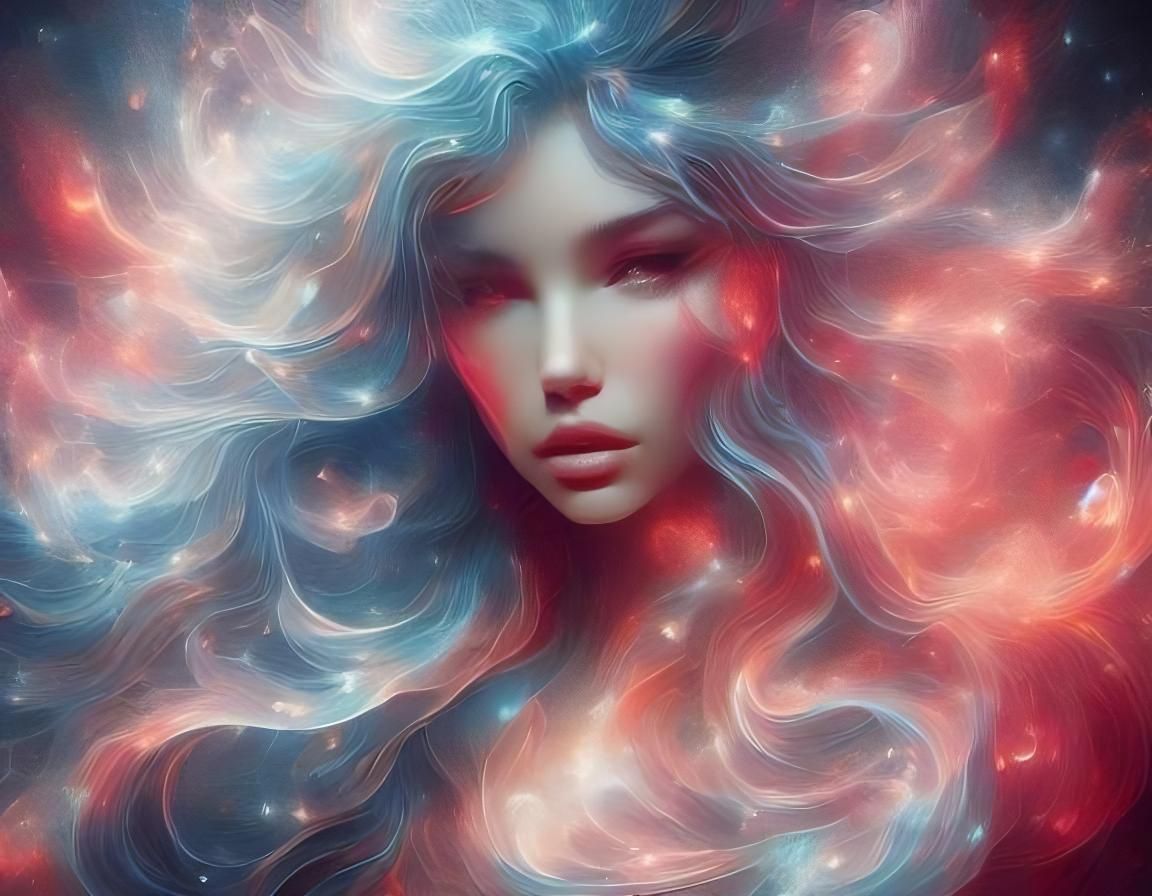 Ethereal Cosmic Flower in Hyperrealistic Style