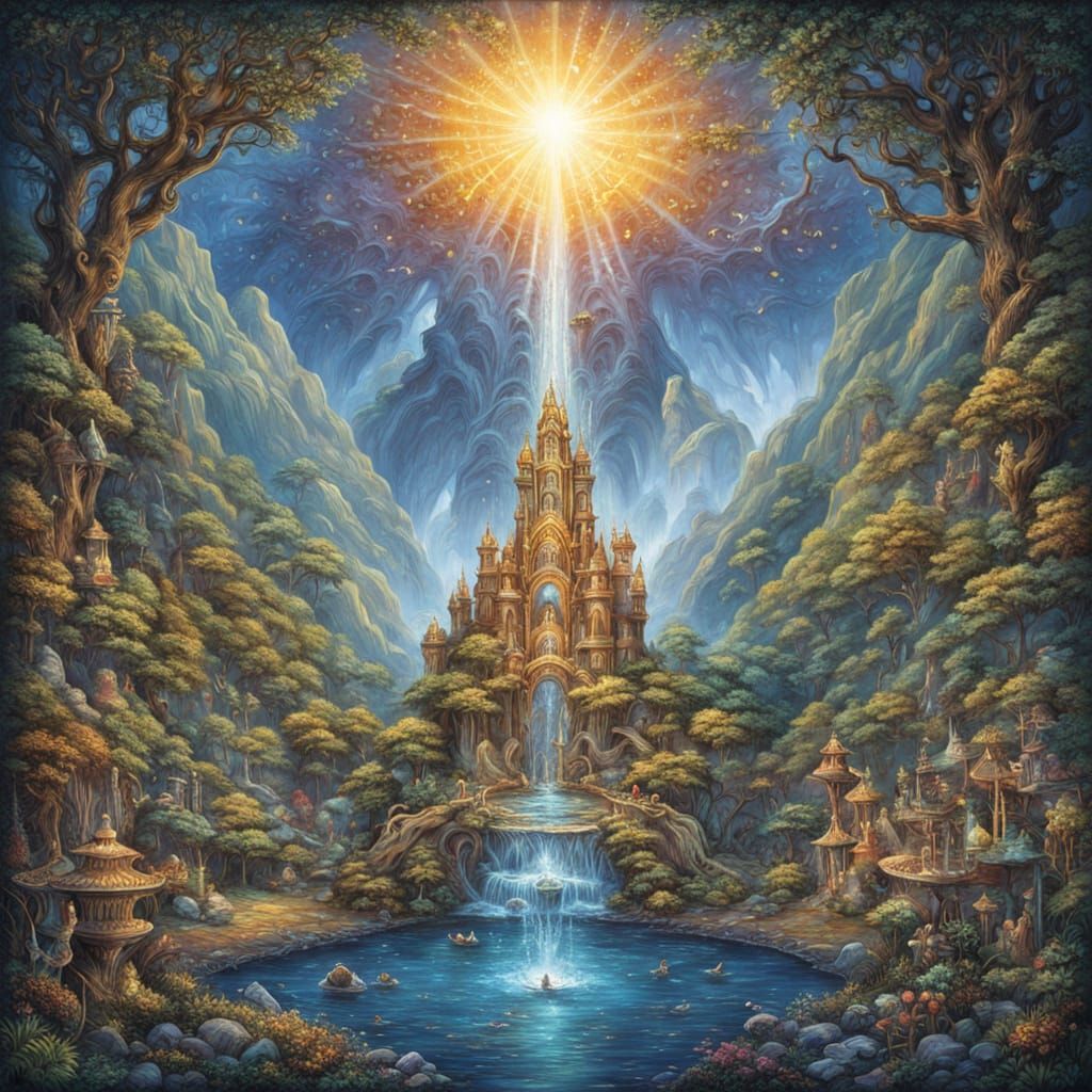 Opalescent Fountain in Elven World