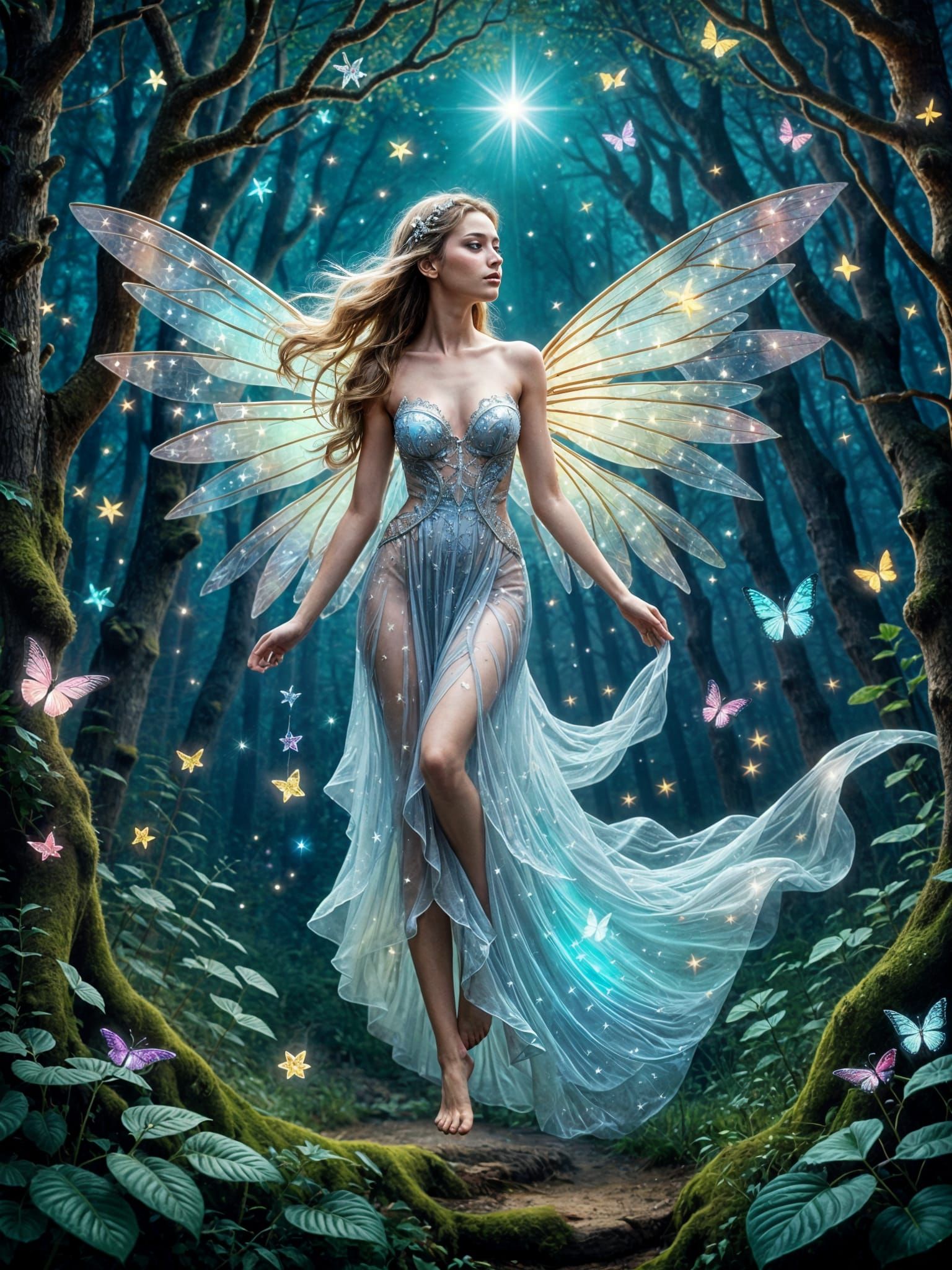 Sparkling Fairy Ascends to a Twinkling Star