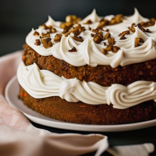 Delicious Carrot Cake Captured with Professional Photography