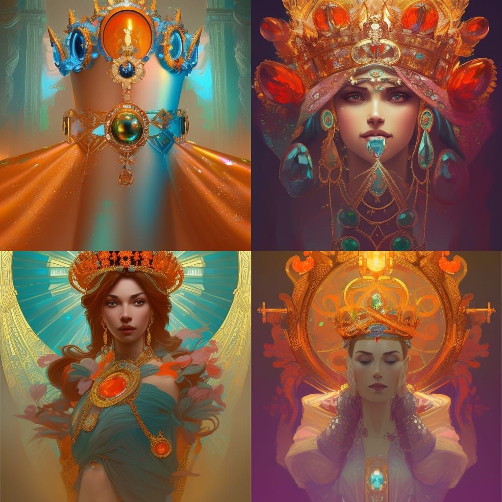 Opulent Crown: Hyperdetailed Digital Art