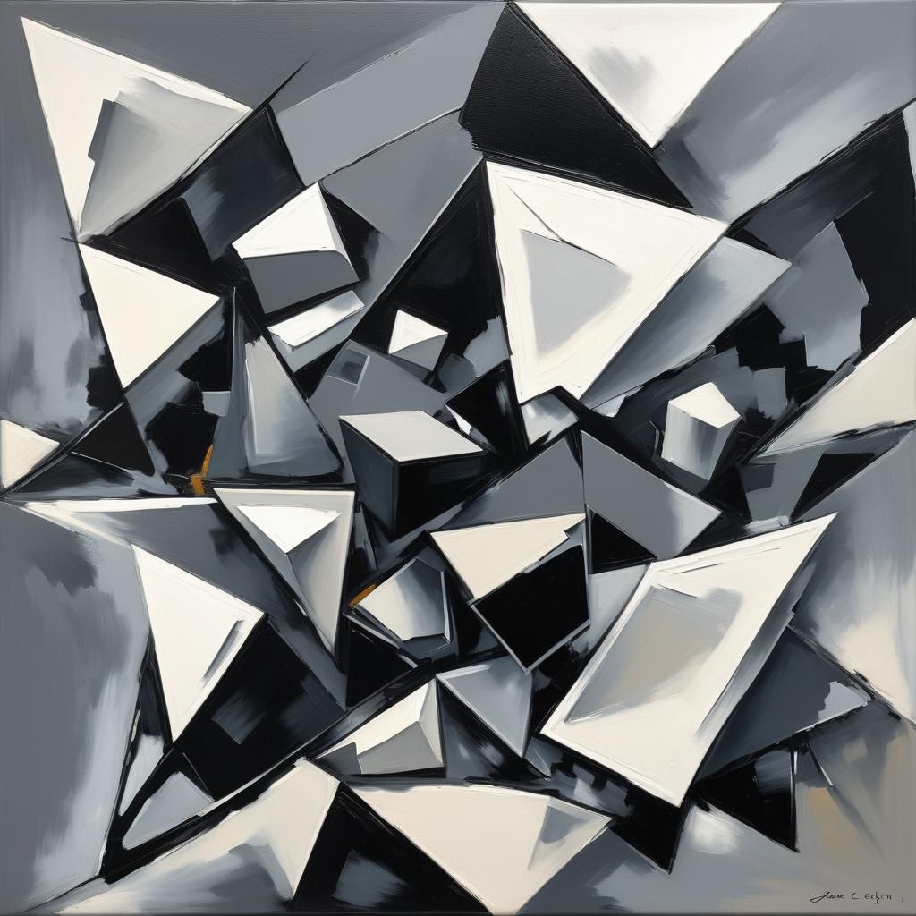 Abstract Organic Forms in Geometric Modern Style